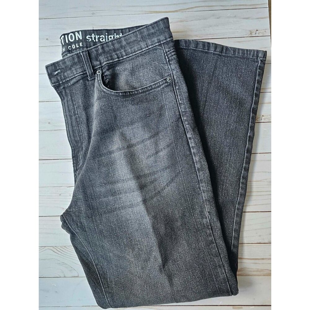 90s Grunge Black Kenneth Cole Reaction Straight Leg Jeans 36x30
